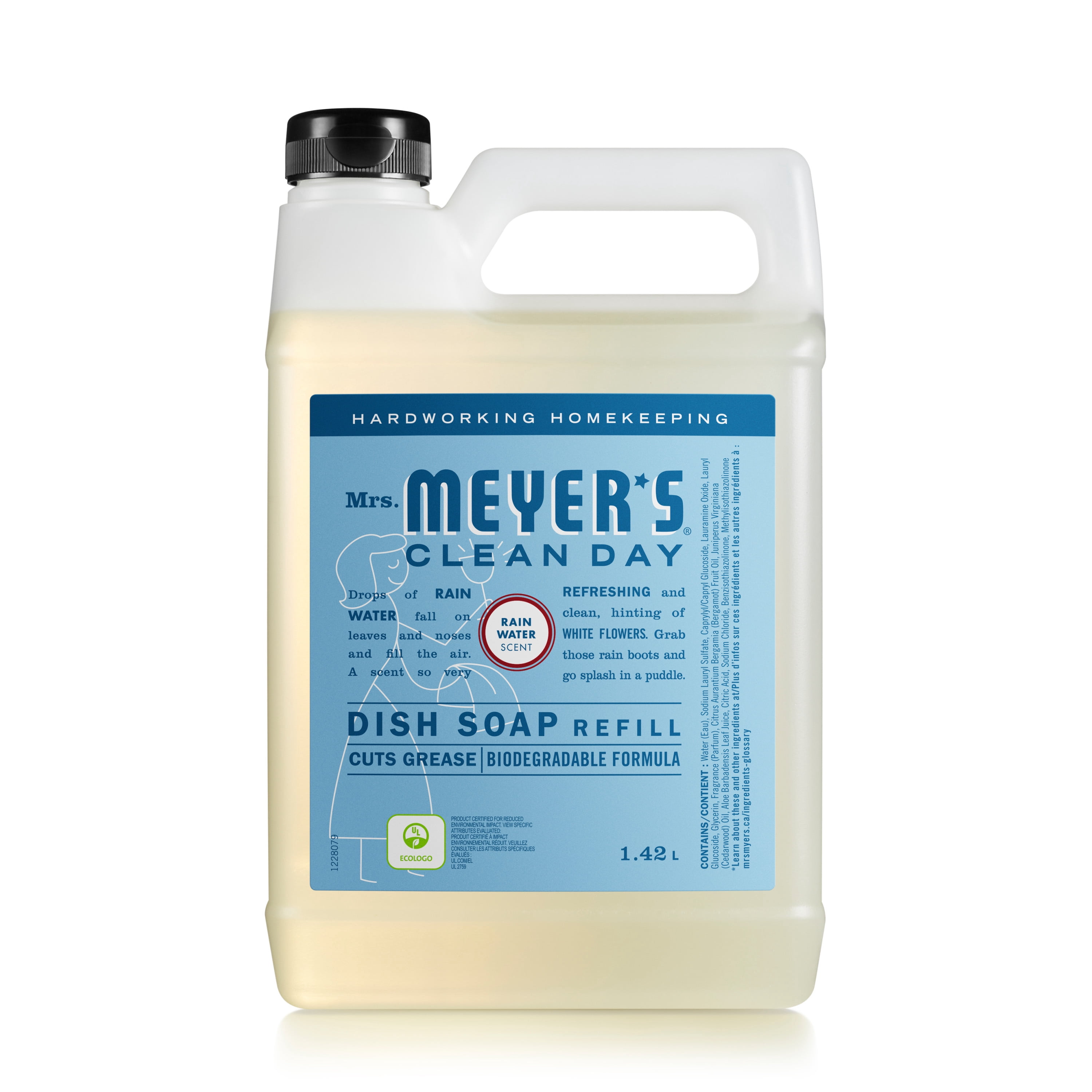 Mrs. Meyer's Clean Day Liquid Dish Soap Refill, Rain Water Scent, Bottle