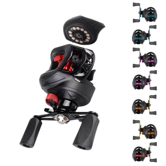 CNKOO Moulinet de Lancer Baitcasting Moulinet de Pêche Multi-Usage Réglable Contrôle Précis Jeté Long Haute Résistance Forte Capacité de Charge Moulinet de Pêche