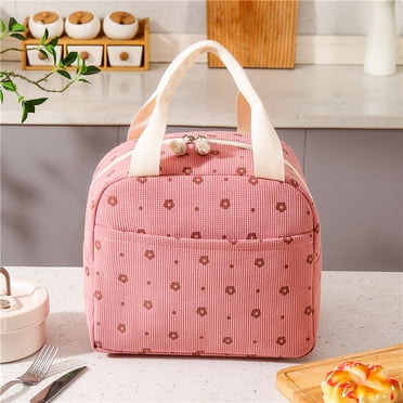 Cute Lunch Bag Women Lunch Tote, Lunch Bag Women Tote Lunch Sack, Insulated Lunch Bag Kids, Hiking Lunch Box Lunch Bag for Men, Pink