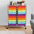 thumbnail image 3 of Costway Chariot de Rangement Roulant à 20 Tiroirs pour Outils, Organiseur de Scrapbooking et Papier, Bureau, Multicolore, 3 of 10