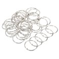 thumbnail image 1 of Unique Bargains 2.07' Dia. Detachable Binder Rings Index Snap Metal Clips, Silver Tone 50 Pack, 1 of 5