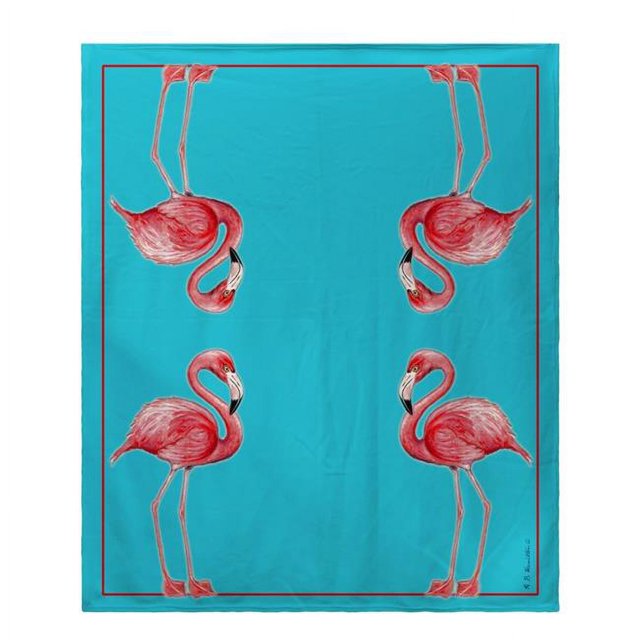 Betsy Drake BK084 Lancer de Flamants Roses - 50 x 60 Po.