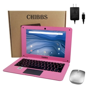 CHIBBS 10.1" Ordinateur portable pour enfants de pouce, Linux-Android 12.0 OS, 2gb Rom+64gb Rom, Wi-Fi, Rose