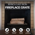 thumbnail image 2 of Panacea Products Corp 18 Blk Cast Iron Grate 15418 Fireplace Grates & Andirons, 2 of 5