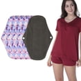thumbnail image 3 of Serviettes Menstruelles Lavables, Serviette Sanitaire Réutilisable Confortable Imperméable Respirante Anti-Fuite pour la Maison pour Femmes pour Sortie M21,M25, 3 of 7