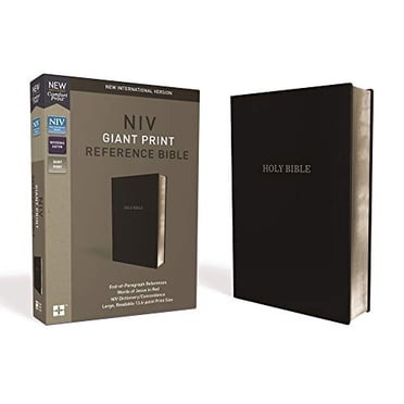 NIV Bible de Référence Géante Imprimée (Aspect Cuir Noir)