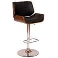 thumbnail image 1 of Bowery Hill Tabouret de Bar Pivotant Moderne de 33 Pouces en Similicuir Rembourré, Noir, 1 of 4
