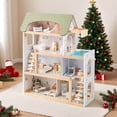 thumbnail image 4 of Costway Maison de Poupée en Bois pour Enfants, Maison Moderne à 4 Niveaux avec 33 Pcs d'Accessoires de Mobilier, 4 of 10