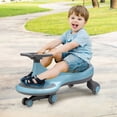 thumbnail image 4 of Gymax Wiggle Car Ride-on Toy w/ Flashing Wheels for Toddlers & Kids Blue, 4 of 10