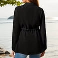 thumbnail image 4 of QIPOPIQ Blouse de Maternité pour Femmes Rayée Manches Longues Col Boutonné Ourlet à Volants Chemise Hauts Liquidation, 4 of 4