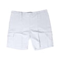 thumbnail image 3 of EOYWHK Cotton Linen Shorts for Men Straight Leg Shorts Soft Comfy Solid Color Sleepwear Bottom, 3 of 4