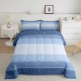 thumbnail image 1 of Erosebridal Chic Geometric Comforter Sets, Blue Grey Down Comforter, Modern Abstract Duvet Insert, Microfiber Room Decorative, 2-Piece, 1 of 8
