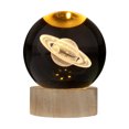 thumbnail image 1 of 3D Crystal Ball with Warm Light Wooden Base Small Night, 1 of 8