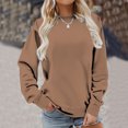 thumbnail image 4 of Meichang Chandails à Col Rond pour Femmes Décontractés à Manches Longues Chandails à Enfiler Hauts Unis Coupe Ample Printemps Hiver Chandail en Molleton en Liquidation, 4 of 6