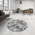 thumbnail image 4 of Ahgly Tapis d'Intérieur Lavable en Machine Carré Gris Fumé, 8 Pieds Carré, 4 of 7