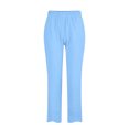 thumbnail image 4 of Timegard Womens Plus Size Pants Elastic Waisted Solid Color Lightweight Pants Lounge Trousers Pockets, 4 of 4