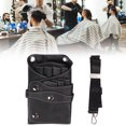 thumbnail image 4 of Hair Scissors Pouch, Double Layer Compact Hairdressing Scissors Bag PU Leather Waterproof  For Salon, 4 of 8