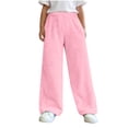thumbnail image 1 of Girls Slim Velvet Pants - Winter Warmth with Elastic Waist and Side Pockets, 1 of 8