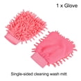 thumbnail image 3 of Unique Bargains Gants de Nettoyage Réutilisables Sans Rayures en Microfibre Chenille, Rose, 3 of 5