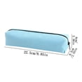 thumbnail image 3 of Blue Students Simple Oxford Cloth Pencil Bag Large Capacity Stationery Organizer Compact Opening Design Blue School Supply, 3 of 6