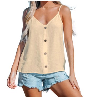 Birdeem Womens Plus Size Ladies V Neck Loose Tops Casual Solid Color T-Shirt Sleeveless Blouse Vest