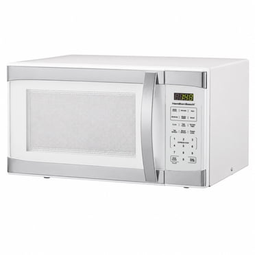 Hamilton Beach 1.1 Cu.ft Countertop Microwave Stainless Steel with Child Safety Lock 1000W White
