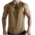 thumbnail image 2 of Quick Drying Muscle Shirts for Men,Summer Regular Fit Racerback Workout Tank Tops,Sleeveless Athletic Crewneck Top, 2 of 6