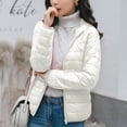 thumbnail image 4 of RKSTN Puffer Jacket Womens Long Sleeve Stand Collar Zip Up Winter Jacket Quilted Lightweight Down Jacket with Pockets, 4 of 8