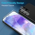 thumbnail image 3 of [3+3 Pack] Glass Screen Protector for Samsung Galaxy A55 with Camera Lens Protector, 3D Curved, 6.6 inch 2024 9H Tempered Glass for Galaxy A55 Glass Screen Protector, 3 of 6