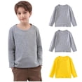 thumbnail image 2 of ZACPNCV Chandails Molletonnés à Col Rond pour Filles 3 Pcs, Chandails à Manches Longues pour Enfants, Hauts, Chandail d'Automne, Gris, 6-7 Ans, 2 of 8