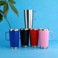 thumbnail image 3 of 20oz Insulated Stainless Steel Travel Mug With Handle Double Wall Vacuum Thermal Tumbler For Coffee Drinks, 3 of 4