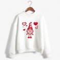 thumbnail image 2 of CEHVOM Femmes Mode Décontractée Imprimé Col Rond Ample Manches Longues Hauts Courts Blouse Chandails Sans Capuche Liquidation, 2 of 4