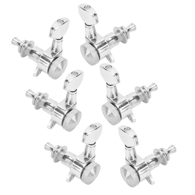 Guitar Machine Head, 6 String Tuner Head Guitar Tuning Keys Silver With Screws For Most Guitars For Replacing Old And Damaged Parst 6 Right Peg Set,6 Left Peg Set,3 Left And 3