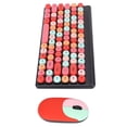 thumbnail image 3 of Combo Clavier Souris, 86 Touches Clavier Souris de Jeu Boutons Multimédias Apparence Mignonne et Colorée avec Récepteur USB pour la Maison pour PC pour Bureau, 3 of 8