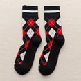 thumbnail image 1 of RKSTN Mens Socks Winter Socks Diamond Lattice Middle Tube Stocking Soft Breathable Mens Socks, 1 of 3