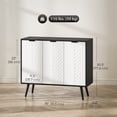 thumbnail image 3 of HOMCOM Buffet de 36 Pouces, Armoire Buffet avec Tablettes Ajustables, Noir, 3 of 10