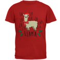 thumbnail image 1 of Christmas Fa La Llama Mens Soft T Shirt, 1 of 1