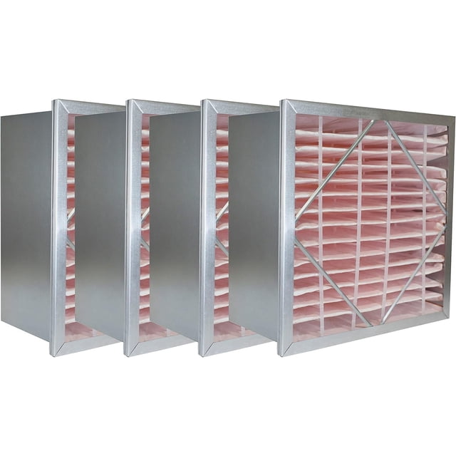 Filterbuy 24x24x6 Filtre à Air MERV 11 Tête, Filtres à Air de Remplacement pour CVCA/fournaise (Lot de 4)