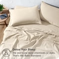 thumbnail image 4 of Bare Home Ensemble de Draps en Flanelle - 100 % Coton - Poche Profonde - Très Grand Simple, Sable, 3 Pcs, 4 of 7