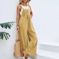 thumbnail image 1 of TIMIFIS Womens Baggy Jumpsuits Solid Color Wide Leg Overalls Fashion Casual Loose Cute Rompers Pants with Pockets, 1 of 6