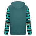 thumbnail image 4 of Penkiiy Chandail à Capuche Mode Hommes Femmes Manches Longues Aztec Impression 3D TG Vert, 4 of 4