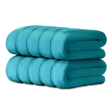 Hitime 100% Cotton Bath Towel Sets of 2 Pieces, 2 Bath Towel, Highly Absorbent Towels for Bathroom, Gym, Hotel - Teal
