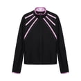 thumbnail image 3 of Doomiva Kids Girls Figure Skating Rhinestones Jackets Athletic Jacket Sweatshirts Ice Skating Gym Training Tops Pink 16, 3 of 5