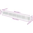thumbnail image 4 of vidaXL Gabion Raised Bed Galvanised Steel 540x50x50 cm, 4 of 5