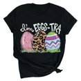 thumbnail image 2 of EGNMCR Easter Shirt Chemises à Manches Courtes pour les Femmes Pâques Impression Femmes Top Manches Courtes Col Rond Top Chemise Femmes T-Shirts sur l'Autorisation, 2 of 3