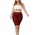 thumbnail image 3 of Women Plus Size Biker Shorts Gym Workout Running Yoga Athletic Shorts, 3 of 6