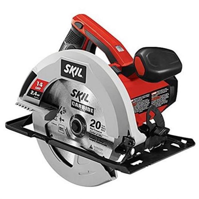 SKILSAW Trousse SAW Circulaire Filaire de 7-1/4 Po avec Moteur de 14 a, Vitesse Maximale de 5300 Tr/min et Emplacement de la Lame Côté Droit. Comprend un Système de Changement de Lame Sans Clé, un Frein Électrique et une Capacité de Chanfrein de 51 Degrés. la SAW Est Multicolore avec un Cordon de 6 Pieds et Pèse 7,2 Livres.