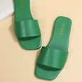 thumbnail image 4 of hopeusnice Sandales à Talon Bas pour Femmes à Bout Rond Chaussures Plates Mules Chaussures à Bout Ouvert à Enfiler Chaussures de Plage Confortables Vert 41, 4 of 6