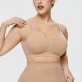 thumbnail image 5 of B91xZ Soutien-Gorge Sans Fil pour Femmes, Faible Impact, Dos Nageur, Beige S, 5 of 5