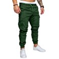 thumbnail image 4 of FOCUSNORM Pantalon Cargo Homme Couleur Unie, Coupe Ample Taille à Cordon, 4 of 10